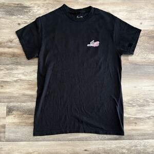 Lost Enterprises Black Tie-Dye Logo Graphic T-Shirt Men’s Size Small Y2K